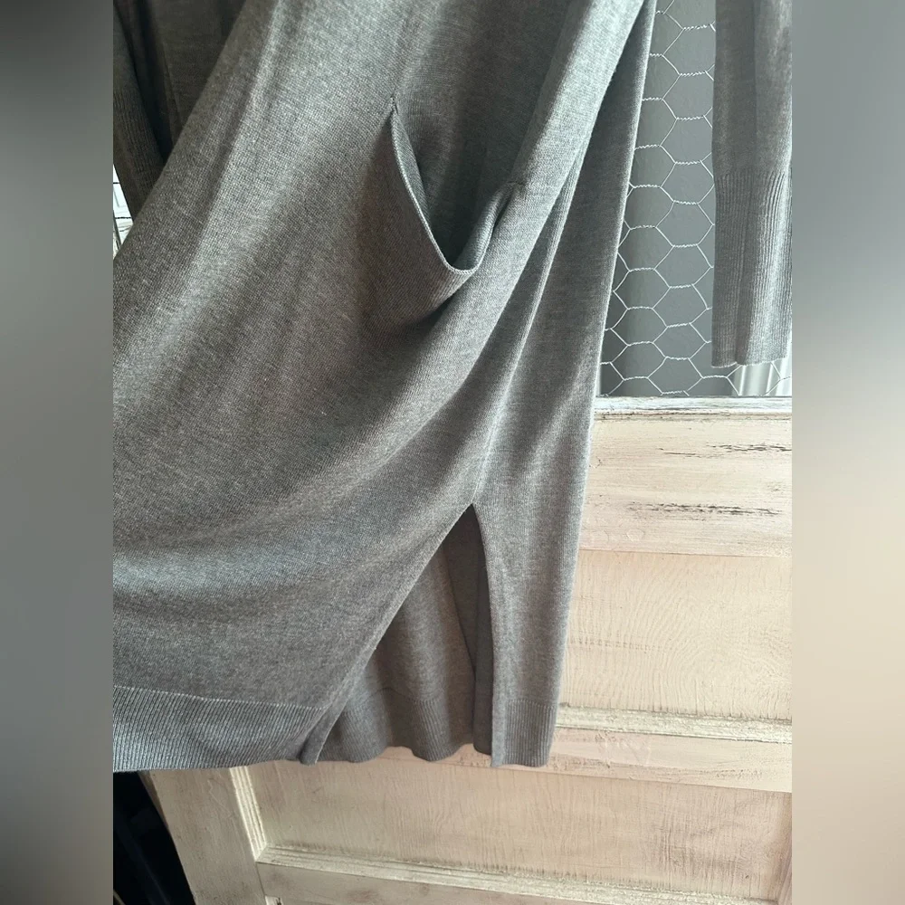 Stylus | Gray Open Front Duster Cardigan